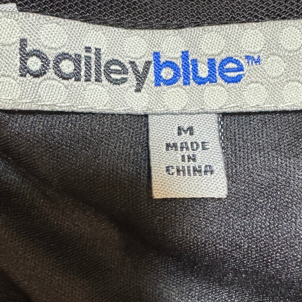 Bailey Blue Black Sheer Mesh Overlay Maxi Romper Dress V-Neck Size M 4GA9T0116 - Picture 11 of 14